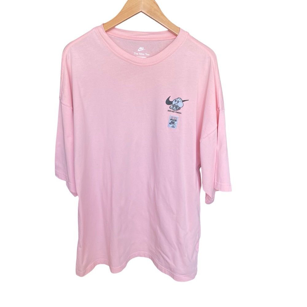 Nike Pink Sole Food Oversized Fit Tee Men’s M